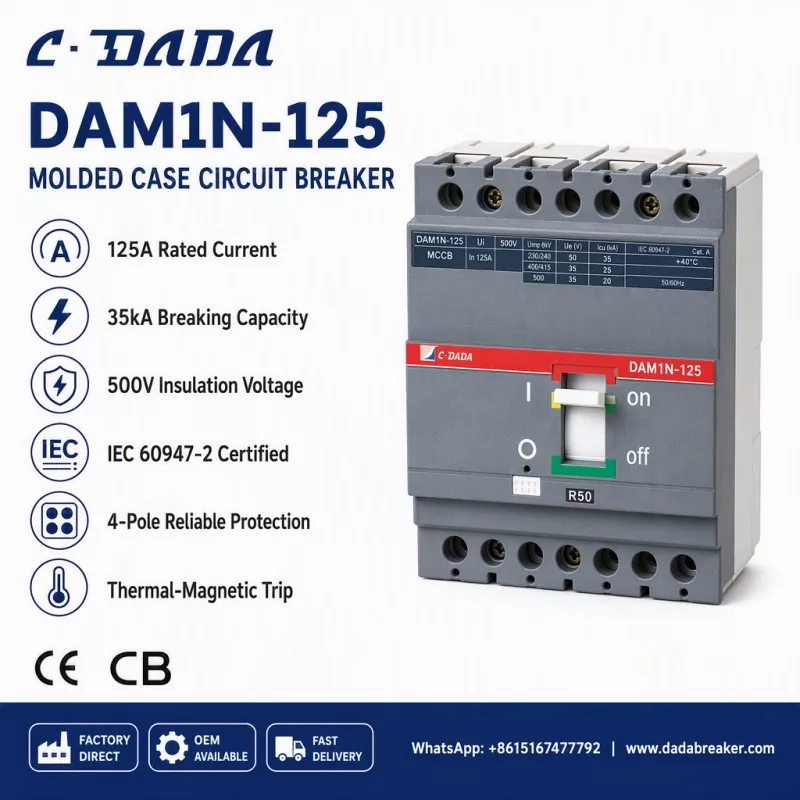 Обезбедување интегритет на под-дистрибуција: решението C·DADA DAM1N-125 MCCB